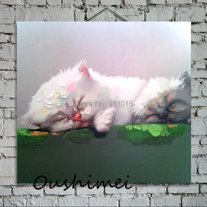 Hand Painted Animal Paintings For Room Wall Decor Lovely Cat Oil Painting On Canvas Hang Pictures Sleep Kitty Decor Picture
Hand Painted Animal Paintings For Room Wall Decor Lovely Cat Oil Painting On Canvas Hang Pictures Sleep Kitty Decor Picture