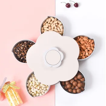 2019 New Year Creative Flower Petal Fruit Plate Candy Storage Box 5 Grids Nuts Snack Tray Rotating Christmas Organizer#292424
2019 New Year Creative Flower Petal Fruit Plate Candy Storage Box 5 Grids Nuts Snack Tray Rotating Christmas Organizer#292424