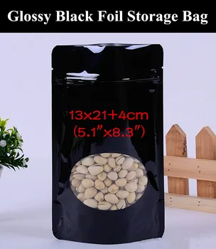 50pcs 13x21+4cm (5.1"x8.3") 280micron Glossy Black Aluminium Foil Window Ziplock Bag Moisture-proof Self-sealed Packaging Bag
50pcs 13x21+4cm (5.1"x8.3") 280micron Glossy Black Aluminium Foil Window Ziplock Bag Moisture-proof Self-sealed Packaging Bag
