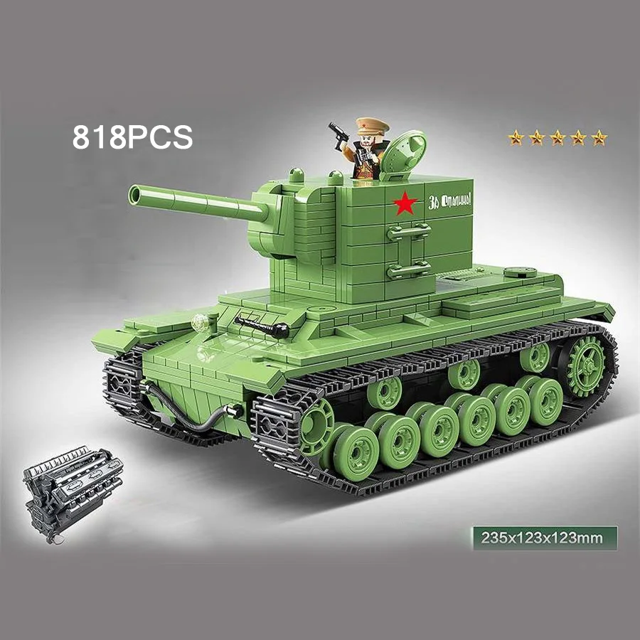 WW2 1940 Soviet Union jedi tank KV-2 Heavy Panzer batisbricks figure building block world war army minifigs model toys for gifts
WW2 1940 Soviet Union jedi tank KV-2 Heavy Panzer batisbricks figure building block world war army minifigs model toys for gifts