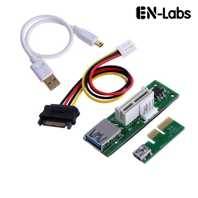 EN-Labs PCI-E X1 to 1X Riser Extension Cable,90 Degree PCIe 1X to 1X Extended Expansion Card for GPU Graphic Card Mining
EN-Labs PCI-E X1 to 1X Riser Extension Cable,90 Degree PCIe 1X to 1X Extended Expansion Card for GPU Graphic Card Mining