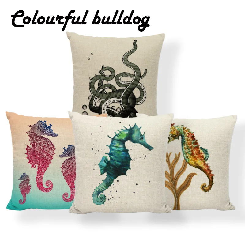 Seahorse Octopus Cushion Cover Nautical Sea Turtle Pillowcase Chic Lounge Decorativa Toss Pillow Red 45X45Cm Burlap High Fashion
Seahorse Octopus Cushion Cover Nautical Sea Turtle Pillowcase Chic Lounge Decorativa Toss Pillow Red 45X45Cm Burlap High Fashion