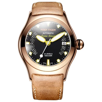 Reef Tiger/RT Sport Casual Watches for Men Rose Gold Big Skeleton Dial with Date Luminous Self-winding Wrist Watches RGA704
Reef Tiger/RT Sport Casual Watches for Men Rose Gold Big Skeleton Dial with Date Luminous Self-winding Wrist Watches RGA704