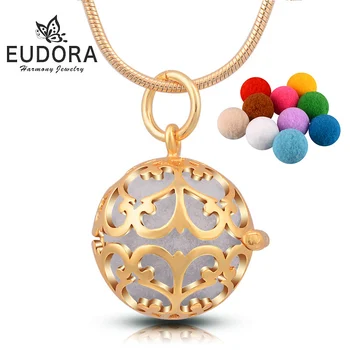 Eudora 12 mm Gold Color egg Perfume Diffuser Locket Pendant Necklace With Cotton ball For Women Aromatherapy Jewelry Gift K43G20
Eudora 12 mm Gold Color egg Perfume Diffuser Locket Pendant Necklace With Cotton ball For Women Aromatherapy Jewelry Gift K43G20