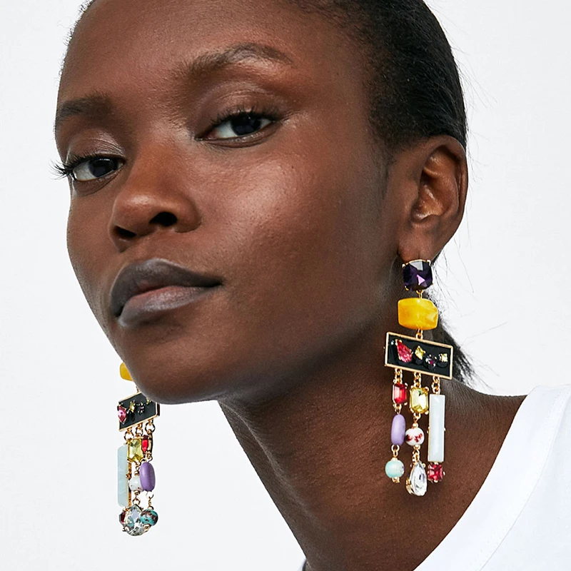 JURAN Special Design Luxury Bohemian Wedding Charm Crystal Earring Women Fashion Dangle Jewelry Multi Color Drop Earrings
JURAN Special Design Luxury Bohemian Wedding Charm Crystal Earring Women Fashion Dangle Jewelry Multi Color Drop Earrings