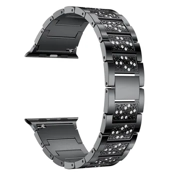 Women Crystal Wrist Band Strap For Apple Watch 38mm 42mm Stainless Steel Strap for iwatch Luxury Bracelet Watch Accessories
Women Crystal Wrist Band Strap For Apple Watch 38mm 42mm Stainless Steel Strap for iwatch Luxury Bracelet Watch Accessories
