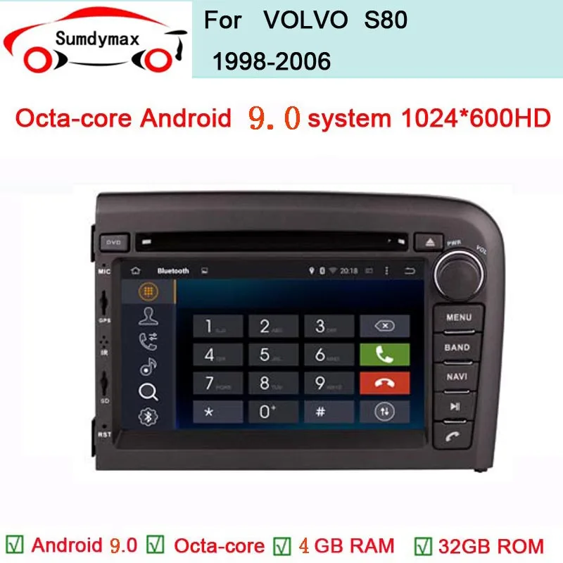 Android 9.0 octa core PX6 car audio player for volvo S80 1998-2001 CAR multimedia player with gps navigation built in wifi
Android 9.0 octa core PX6 car audio player for volvo S80 1998-2001 CAR multimedia player with gps navigation built in wifi