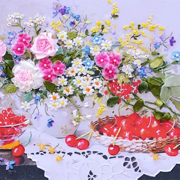 70X50cm Fruits Flowers DIY 3d Cross Stitch Kit Needlework Unfinished Ribbon Embroidery Painting Stitching Gift Wall Painting
70X50cm Fruits Flowers DIY 3d Cross Stitch Kit Needlework Unfinished Ribbon Embroidery Painting Stitching Gift Wall Painting