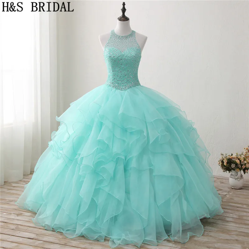H&S BRIDAL Mint Green Ball Gown Quinceanera Dresses 2019 Ruffles Beading Crystal Prom Dresses Sweet 15 Dress Debutante Gowns
H&S BRIDAL Mint Green Ball Gown Quinceanera Dresses 2019 Ruffles Beading Crystal Prom Dresses Sweet 15 Dress Debutante Gowns
