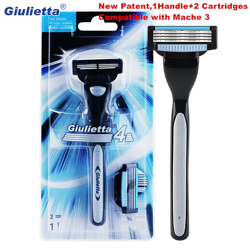 New Patent 4 Layers Men Razor Blades Facial Care Shaving Cassettes High Quality Shaving Blades Compatible with Gillettee Mache 3
New Patent 4 Layers Men Razor Blades Facial Care Shaving Cassettes High Quality Shaving Blades Compatible with Gillettee Mache 3