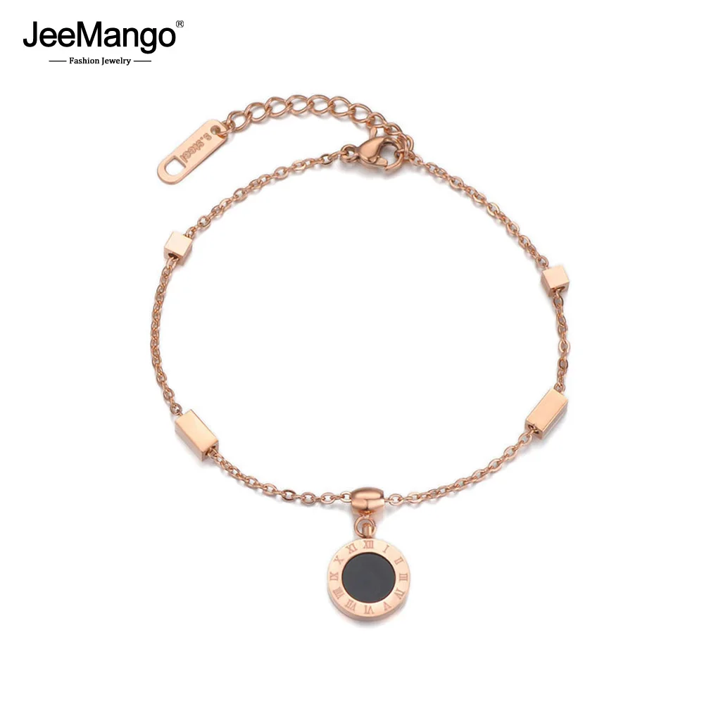 JeeMango Classic Roman Numerals Shell & Square Chain & Link Bracelets Jewelry Titanium Steel Charms Bracelet For Women JB18016
JeeMango Classic Roman Numerals Shell & Square Chain & Link Bracelets Jewelry Titanium Steel Charms Bracelet For Women JB18016