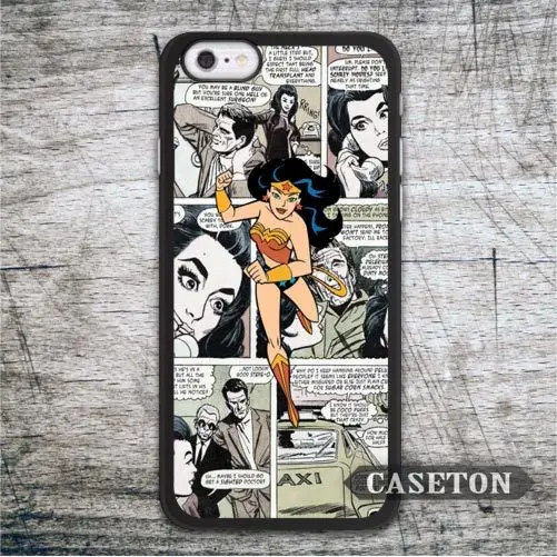 Vintage Comic Wonder Woman font b Case b font For font b iPhone b font 7