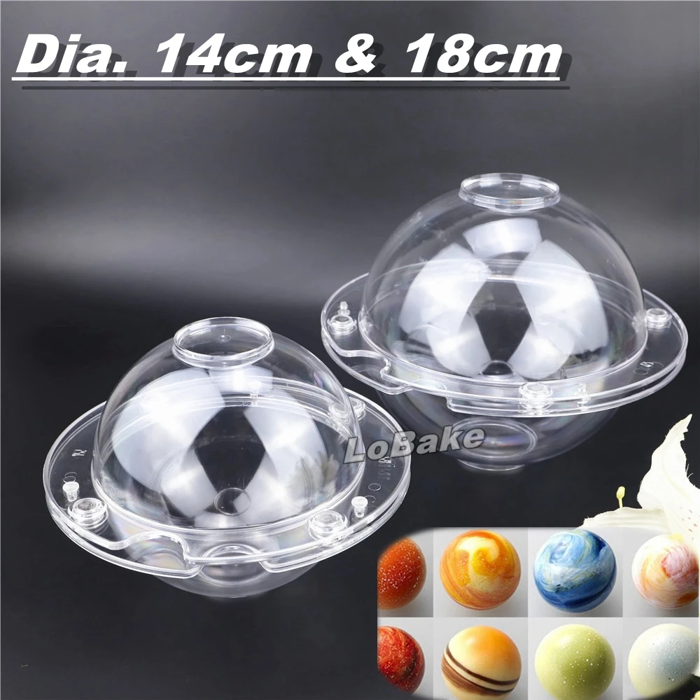 

2 sizes/set 14cm and 18cm diameter 3D smooth ball shape polycarbonate chocolate mold candy bakery moulds DIY starry stars making