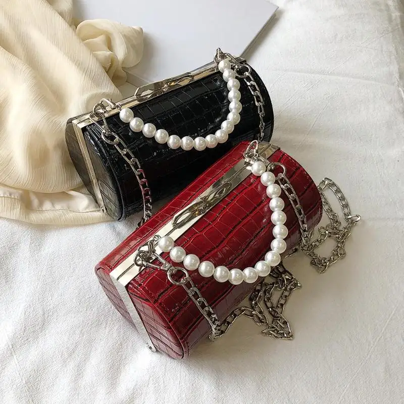 2019 New Women Pearl Grain Cylinders PU Messenger Chain Bag Cylindrical Handbags Yellow/Red/Green/Black
2019 New Women Pearl Grain Cylinders PU Messenger Chain Bag Cylindrical Handbags Yellow/Red/Green/Black