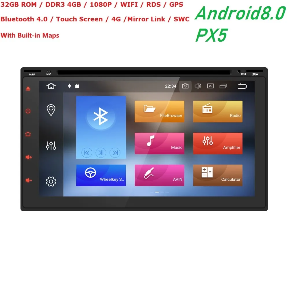 Universal 2 Din Android 9.0 Car DVD Player GPS wifi bluetooth radio Octa Core Capacitive Touch Screen car stereo PX5 4G+64G DAB+
Universal 2 Din Android 9.0 Car DVD Player GPS wifi bluetooth radio Octa Core Capacitive Touch Screen car stereo PX5 4G+64G DAB+