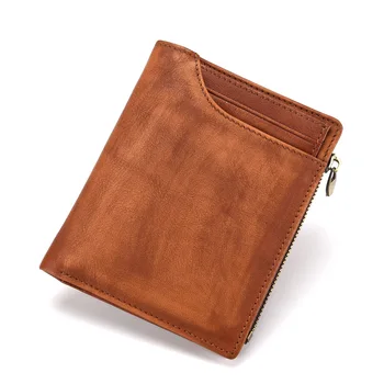 Designer Real Cow Genuine Leather Brand Men Bifold Wallets Famous Small Short with Coin Zipper Mini Brown Purses Card Holder
Designer Real Cow Genuine Leather Brand Men Bifold Wallets Famous Small Short with Coin Zipper Mini Brown Purses Card Holder