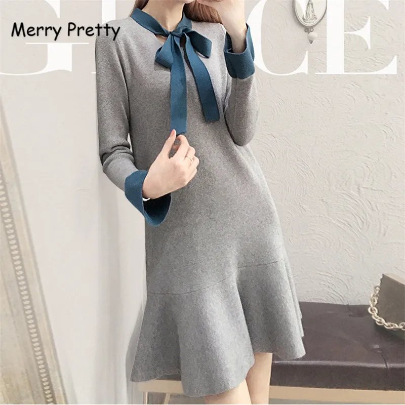 Merry Pretty Chic Winter Sweater Dress Women High Quality Flare Sleeve A Line Thick Knit Mini Dress Sweet Female Slim Vestidos
Merry Pretty Chic Winter Sweater Dress Women High Quality Flare Sleeve A Line Thick Knit Mini Dress Sweet Female Slim Vestidos