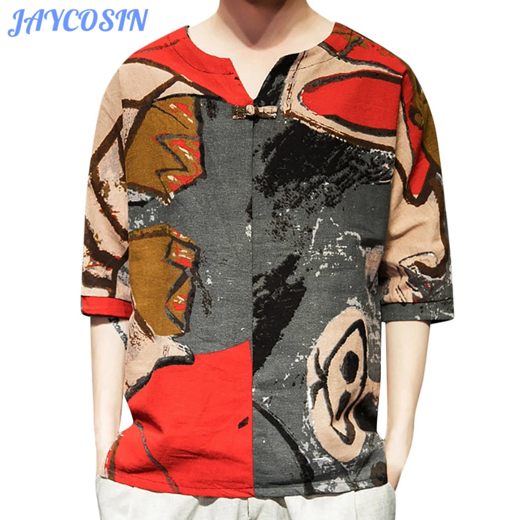 JAYCOSIN Men Clothes Ethnic Style Tie Dye Half Sleeve Men T Shirt Summer Print Pullover Plus Size Cotton Linen T-Shirts Tops 716
JAYCOSIN Men Clothes Ethnic Style Tie Dye Half Sleeve Men T Shirt Summer Print Pullover Plus Size Cotton Linen T-Shirts Tops 716