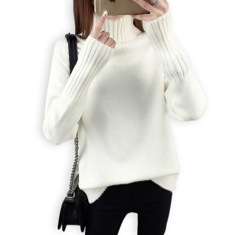 Autumn Winter New Loose High Collar Pullover Sweater Women Clothing Korean Version Of Long Sleeve Casual Sweaters Knitted Tops
Autumn Winter New Loose High Collar Pullover Sweater Women Clothing Korean Version Of Long Sleeve Casual Sweaters Knitted Tops