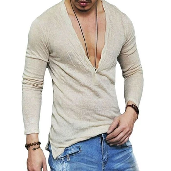 Fashion Mens Long Sleeve Shirt Summer Casual Loose Slim Fit V-Neck Blouse Tops Pullover Muscle Tee Top
Fashion Mens Long Sleeve Shirt Summer Casual Loose Slim Fit V-Neck Blouse Tops Pullover Muscle Tee Top