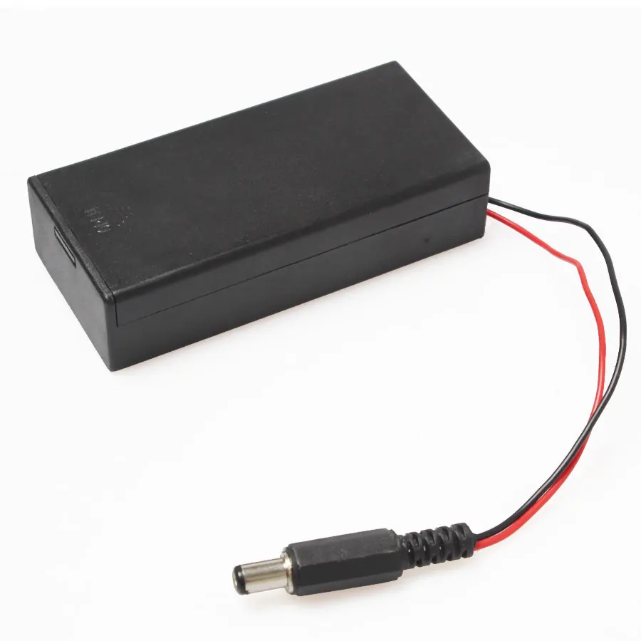 2*18650 Battery Box Case Holder Series Battery Storage Box Switch&Cover DC Plug For Soldering Connecting
2*18650 Battery Box Case Holder Series Battery Storage Box Switch&Cover DC Plug For Soldering Connecting