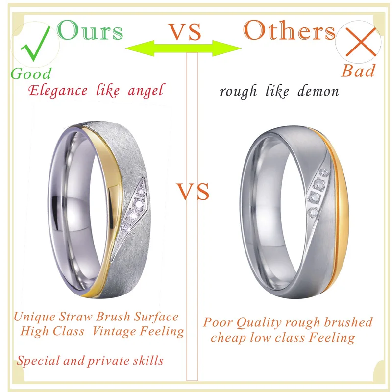 Unique vintage gold silver color wedding band couple rings pair love men\`s jewelry women\`s ring anillos alliance anel (1)