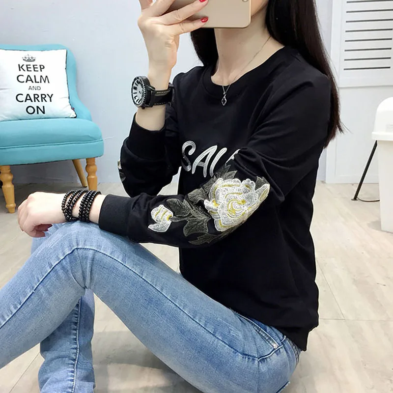 BOBOKATEER embroidery sweatshirt women tops fashion sudadera mujer 2019 plus size sweatshirts women clothes casual sweat femme
BOBOKATEER embroidery sweatshirt women tops fashion sudadera mujer 2019 plus size sweatshirts women clothes casual sweat femme