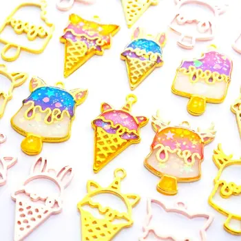 12 Pcs/set Ice Cream Popsicle Alloy Border DIY Handmade Crystal Epoxy Glue UV Mold Metal Frame Jewelry Accessories Material Set
12 Pcs/set Ice Cream Popsicle Alloy Border DIY Handmade Crystal Epoxy Glue UV Mold Metal Frame Jewelry Accessories Material Set