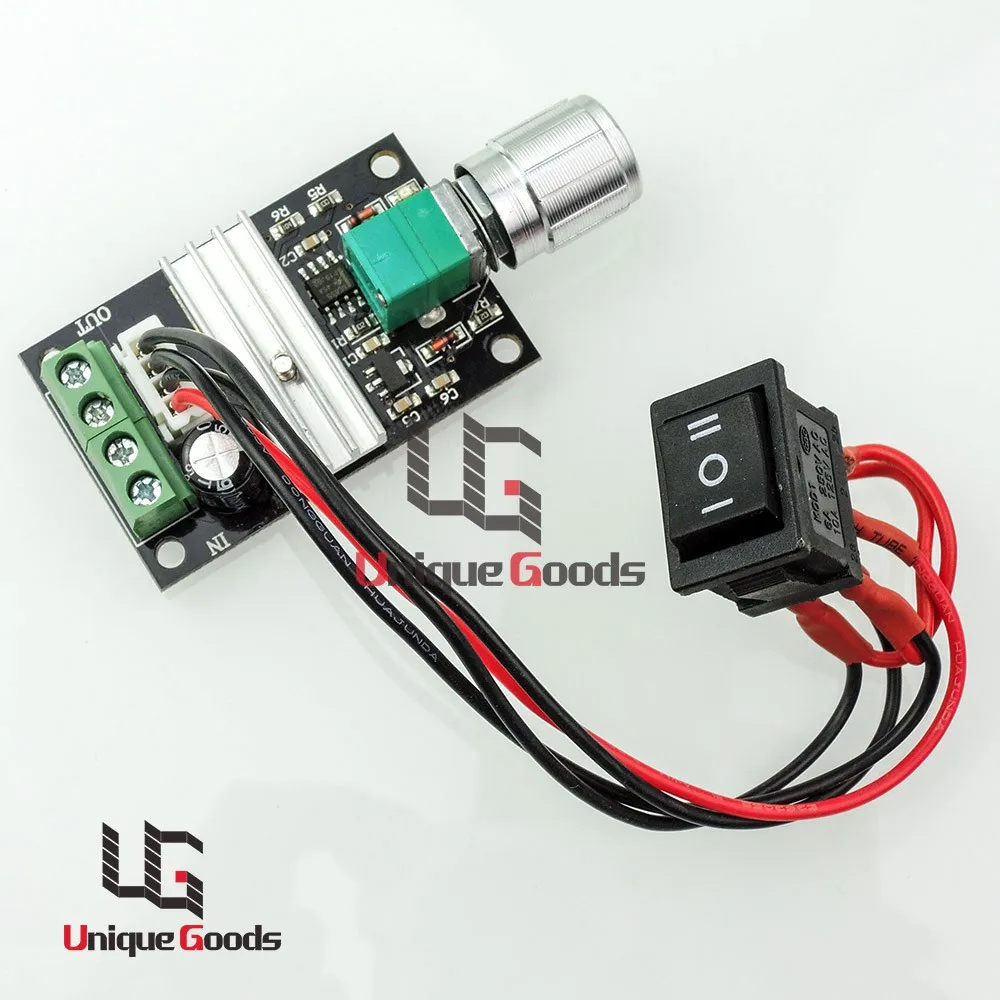 Low Price 6V 12V 24V 3A 80W PWM DC Motor Speed Controller Forward Reversible Switch Free Shipping