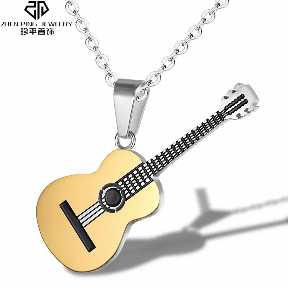 Guitar Pendants Necklaces Black/Silver/Gold 316L Stainless Steel Music Series Jewelry
Guitar Pendants Necklaces Black/Silver/Gold 316L Stainless Steel Music Series Jewelry