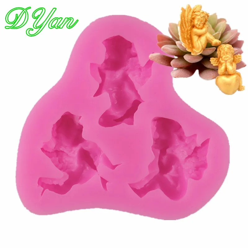 3 Small Angel Shape Liquid Silicone Mold Fondant Mold Cake Decorating Tools Chocolate DIY Cooking A1837
3 Small Angel Shape Liquid Silicone Mold Fondant Mold Cake Decorating Tools Chocolate DIY Cooking A1837