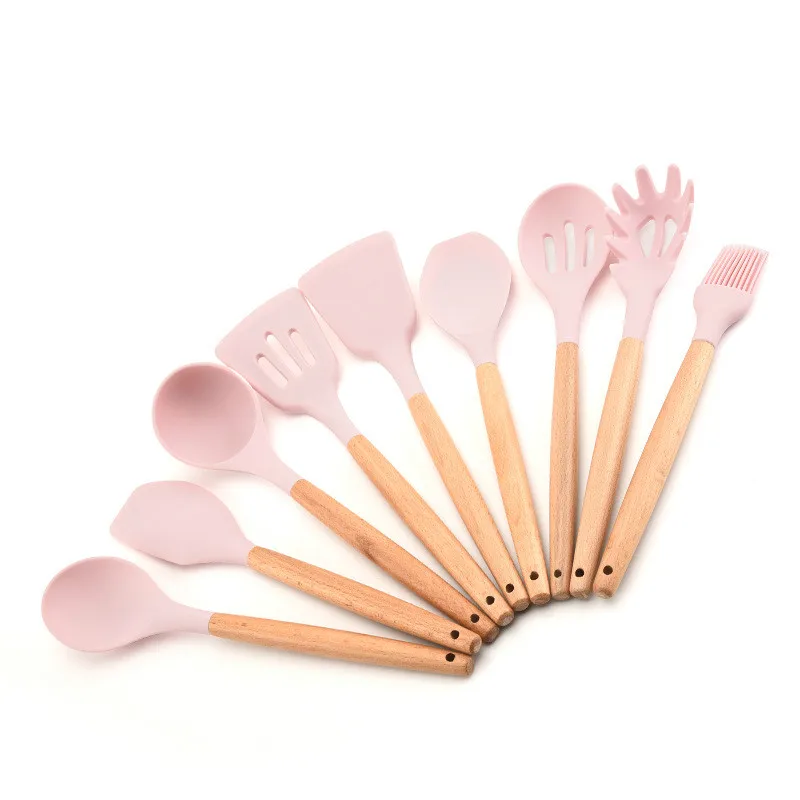 Silicone Wood Handle Kitchenware 11 Pieces Kitchen Tools Non-stick Pan Shovel Cooking Shovel Set Kitchen Utensil Set
Silicone Wood Handle Kitchenware 11 Pieces Kitchen Tools Non-stick Pan Shovel Cooking Shovel Set Kitchen Utensil Set