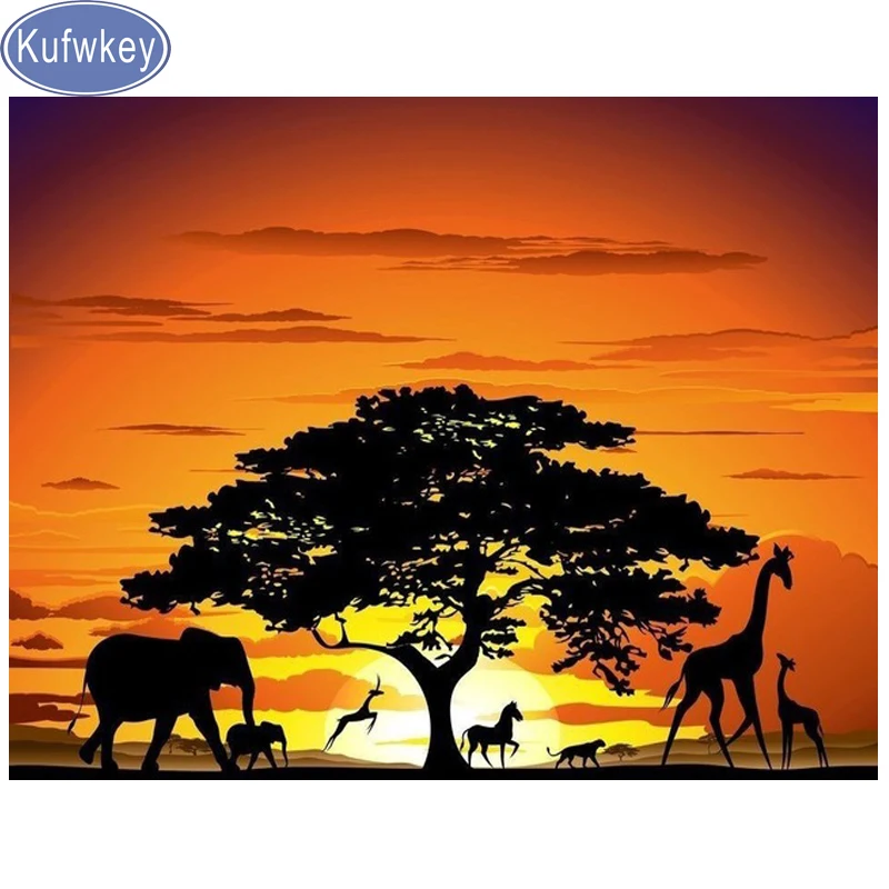 Sunset Africa Elephant 100% square round Diamond Mosaic full Embroidery Display Cross Stitch 5D picture Diamond Painting tools
Sunset Africa Elephant 100% square round Diamond Mosaic full Embroidery Display Cross Stitch 5D picture Diamond Painting tools