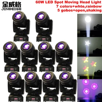 Free Shipping 10pcs/Lot 60W Gobos LED Spot Moving Head Light 13 Degree Beam Angle 3-Facet Prism Disco Bar Stage Light
Free Shipping 10pcs/Lot 60W Gobos LED Spot Moving Head Light 13 Degree Beam Angle 3-Facet Prism Disco Bar Stage Light