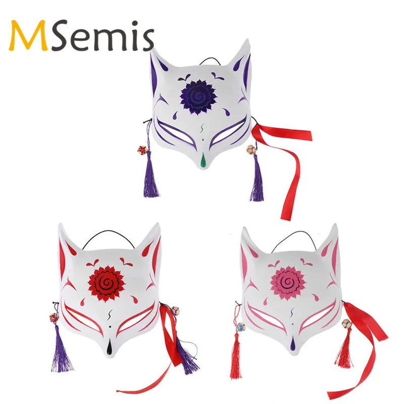 Cosplay Mask Hand-painted Fox Mask Half Face PVC Fox Mask with Tassels Bells for Party Show Masquerade Festival Cosplay Costume
Cosplay Mask Hand-painted Fox Mask Half Face PVC Fox Mask with Tassels Bells for Party Show Masquerade Festival Cosplay Costume