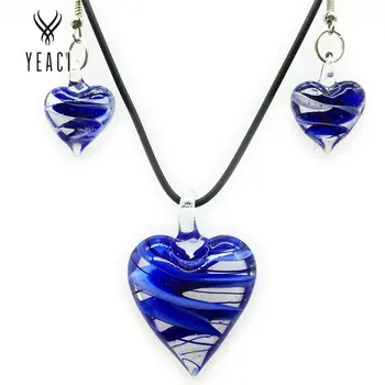 Fashion 6'set Glass Murano heart Floral Pendant Necklace Earrings Jewelry Sets Free Shipping wholesale
Fashion 6'set Glass Murano heart Floral Pendant Necklace Earrings Jewelry Sets Free Shipping wholesale