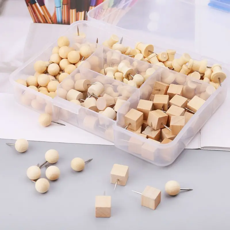 180Pcs Nautral Wood Pushpins Thumbtack Pins For Pushpin Board Decorative DIY Tool
180Pcs Nautral Wood Pushpins Thumbtack Pins For Pushpin Board Decorative DIY Tool
