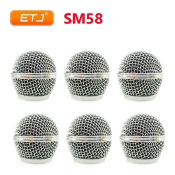 6pcs Microphone Mesh Grille Polished Silver Beta58 SM 58 Microphone Accessories Ball Head Replacement Accessory Electroplating
6pcs Microphone Mesh Grille Polished Silver Beta58 SM 58 Microphone Accessories Ball Head Replacement Accessory Electroplating
