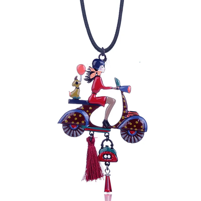 Cring Coco 2019 New Fashion Cool Girl Collar Necklace Long Black Rope Chain Enamel Bike Tassels Necklaces Pendants for Women Hot
Cring Coco 2019 New Fashion Cool Girl Collar Necklace Long Black Rope Chain Enamel Bike Tassels Necklaces Pendants for Women Hot