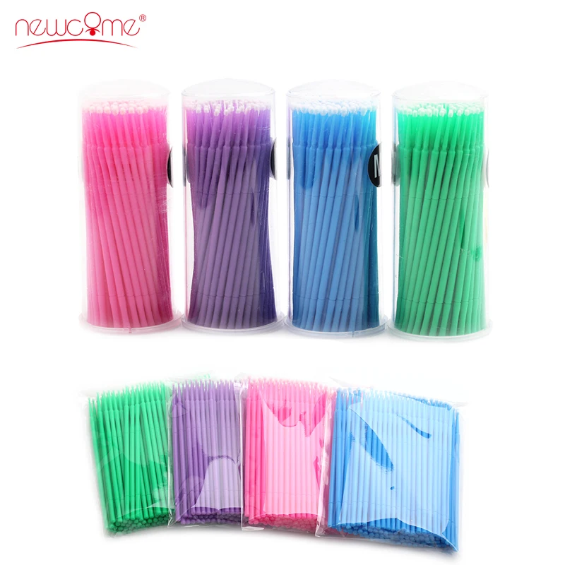 NEWCOME High Quality Colorful Durable Micro Disposable Eyelash Glue Cotton Cleaning Stick Mascara Brush 100Pcs/Pack for Make Up
NEWCOME High Quality Colorful Durable Micro Disposable Eyelash Glue Cotton Cleaning Stick Mascara Brush 100Pcs/Pack for Make Up
