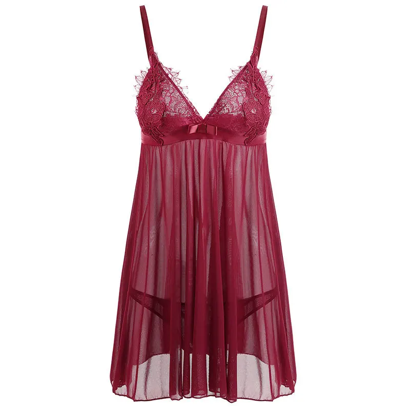 ZBAIYH Women nightie Embroidery Nightgown Sexy Spaghetti Strap Lace Patchwork Floral Sleepwear With Thong seksi bayan gecelikle
ZBAIYH Women nightie Embroidery Nightgown Sexy Spaghetti Strap Lace Patchwork Floral Sleepwear With Thong seksi bayan gecelikle