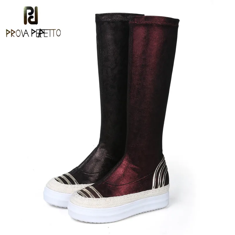 Prova Perfetto Fashion BlingBling Stretch Boots Women Round Toe High Platform Boots Ladies Flats Long Boots Paillette Sock Boots
Prova Perfetto Fashion BlingBling Stretch Boots Women Round Toe High Platform Boots Ladies Flats Long Boots Paillette Sock Boots