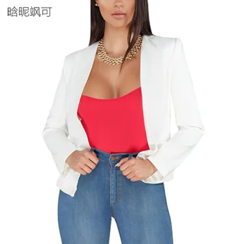 2019 Autumn Women Blazers Long Sleeve Short Style Casual Jackets Solid White Pink Suit Jacket Slim Office Lady Coat Outwear 
2019 Autumn Women Blazers Long Sleeve Short Style Casual Jackets Solid White Pink Suit Jacket Slim Office Lady Coat Outwear