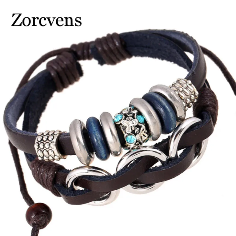 ZORCVENS Men Women Punk Leather Rope Bracelet Handmade Punk Design Crystal Charm Leather Bracelets & Bangles
ZORCVENS Men Women Punk Leather Rope Bracelet Handmade Punk Design Crystal Charm Leather Bracelets & Bangles