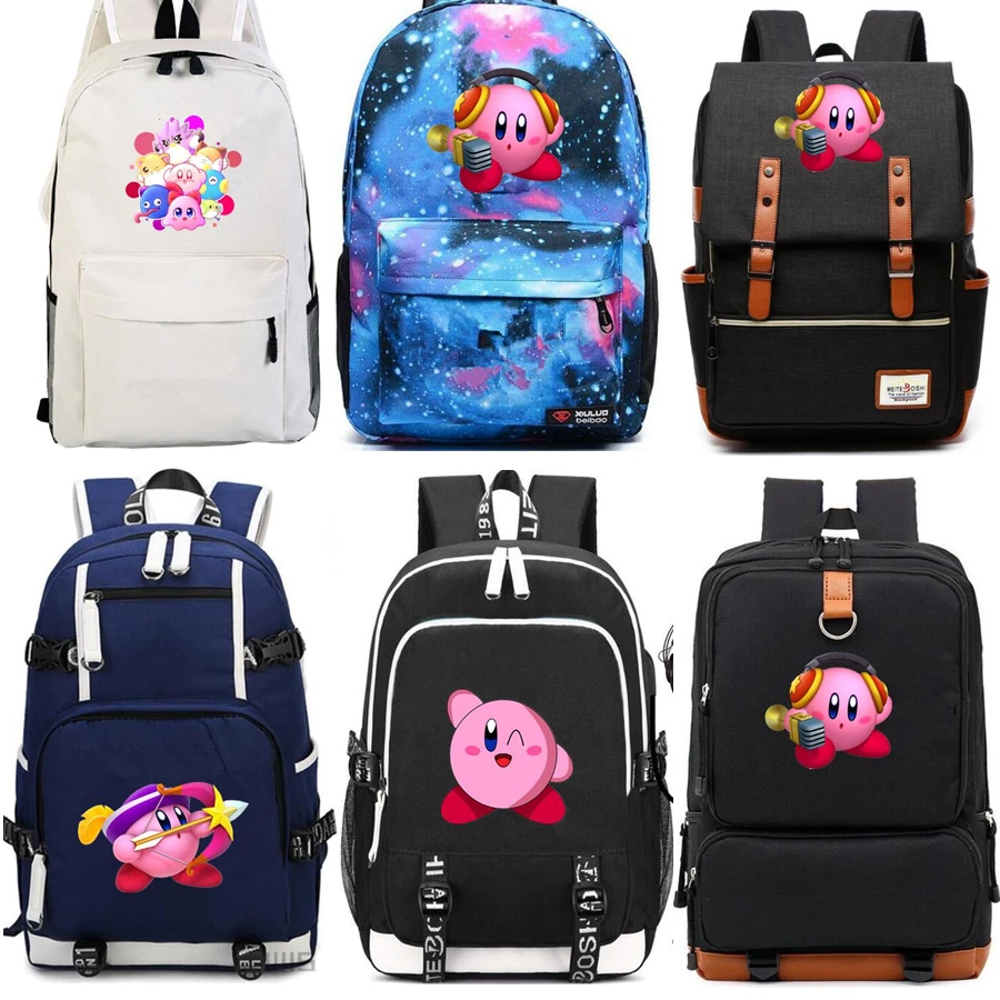 Game Kirby Backpack students USB Charge Mochila travel School Bag Casual Laptop bagpack for children
Game Kirby Backpack students USB Charge Mochila travel School Bag Casual Laptop bagpack for children
