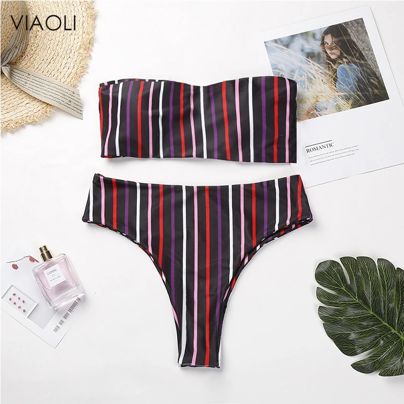 New Wrapped Chest Color Striped Bikini Set Swimwear Women Sexy High Waist Swimsuit Female Summer Bathing Suit Swimming Wear
New Wrapped Chest Color Striped Bikini Set Swimwear Women Sexy High Waist Swimsuit Female Summer Bathing Suit Swimming Wear