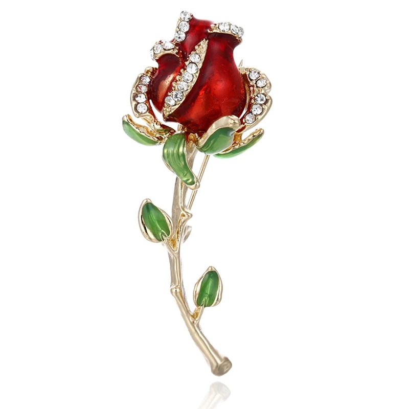 Rhinestone Enamel Red Rose Brooches For Women Alloy Flower Weddings Banquet Party Brooches Valentine Day Gifts
Rhinestone Enamel Red Rose Brooches For Women Alloy Flower Weddings Banquet Party Brooches Valentine Day Gifts