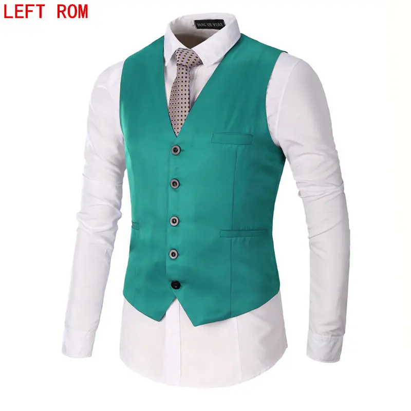 2017 Fashion Men's Classic Formal Business Slim Vest Suit Tuxedo Waistcoat Solid color Single-breasted 5 Color large size vest 
2017 Fashion Men's Classic Formal Business Slim Vest Suit Tuxedo Waistcoat Solid color Single-breasted 5 Color large size vest
