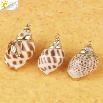 CSJA Snail Natural Conch Charms Gold Color Plated Spiral Shell for Jewelry Making DIY Bracelets Pendants Crafts Accessories G111
CSJA Snail Natural Conch Charms Gold Color Plated Spiral Shell for Jewelry Making DIY Bracelets Pendants Crafts Accessories G111