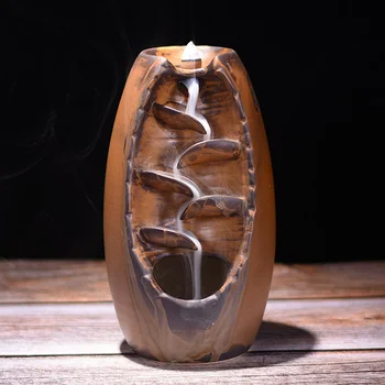 Newly Smoking Flow Ceramic Censer Backflow Cones Sticks Incense Holder Pond Censer XSD88
Newly Smoking Flow Ceramic Censer Backflow Cones Sticks Incense Holder Pond Censer XSD88
